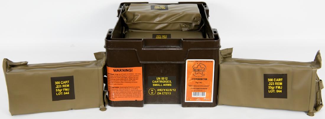 2700 rds .223 ammunition Assault Case FMJ: Great lot to be had! PMP (PRETORIA METAL PRESSING) SOUTH AFRICA HERE IS SOME HARD HITTING AMMO! FACTORY NEW, COMES IN AIR/WATER TIGHT LONG TERM STORAGE PACKS, READY WHEN YOU NEED THEM. IDEAL FOR THE P
