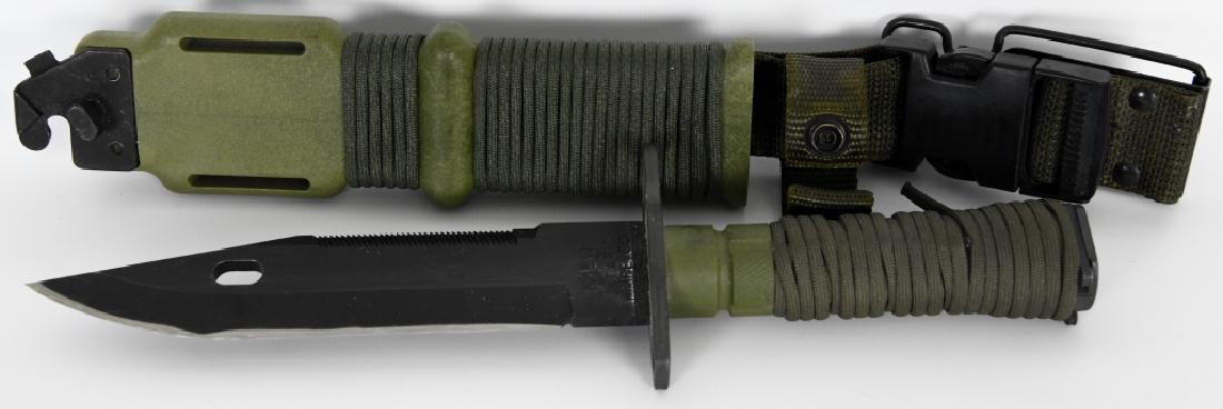 USGI Ontario M9 bayonet / Tactical Knife with Scab: Super condition with knife / Dagger and Scabbard, well worth the bid, heavy duty durable and rugged, great for the hunter, fisherman or for the end of time disaster!!!! comes with BIANCHI Universal Mi