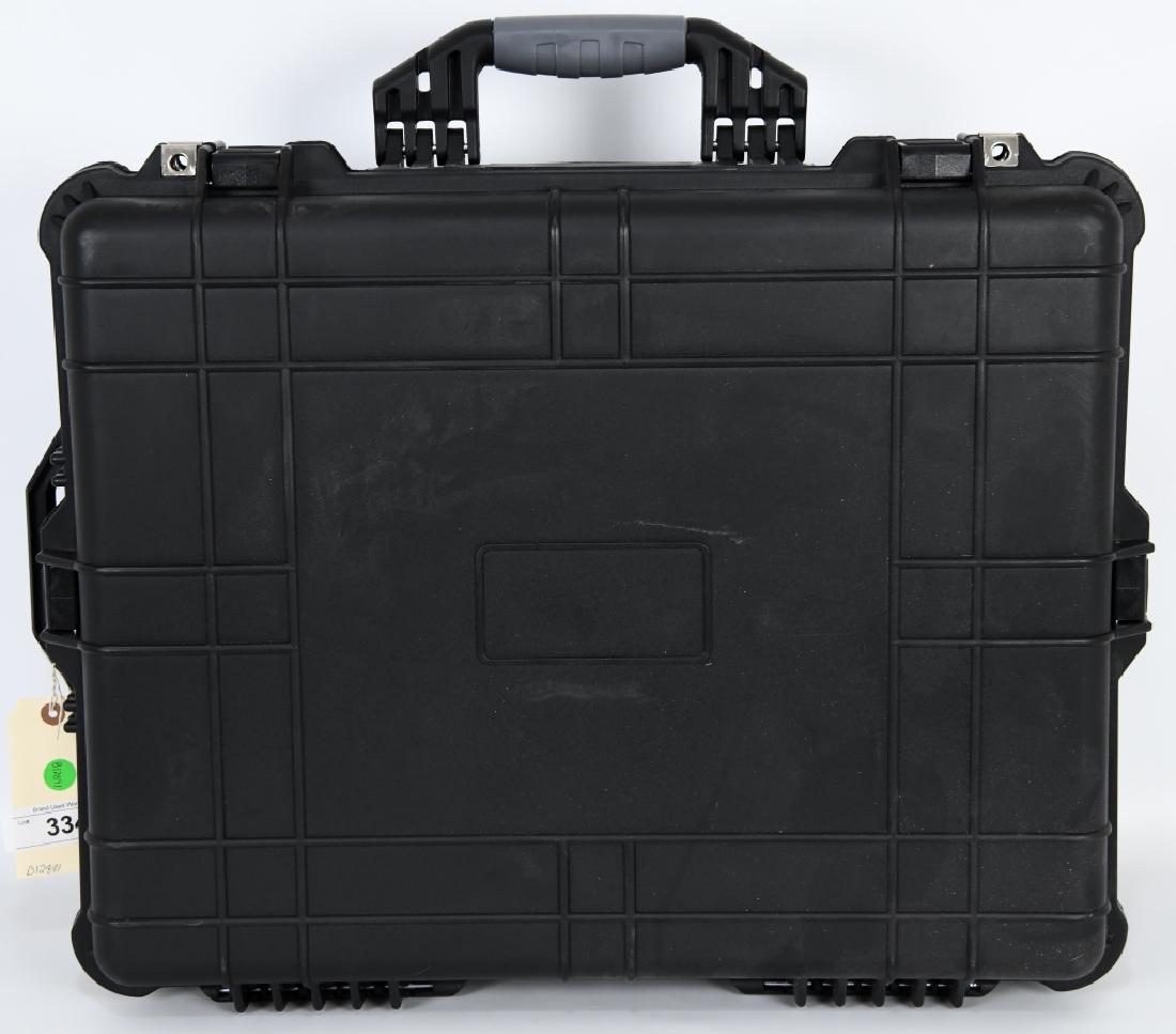 Weather proof Heavy Duty Case on wheels - Black: Protect cameras, microphones, handguns and other specialized equipment with this exceptionally rugged weatherproof storage case. Constructed from extremely durable polypropylene, this professional qua