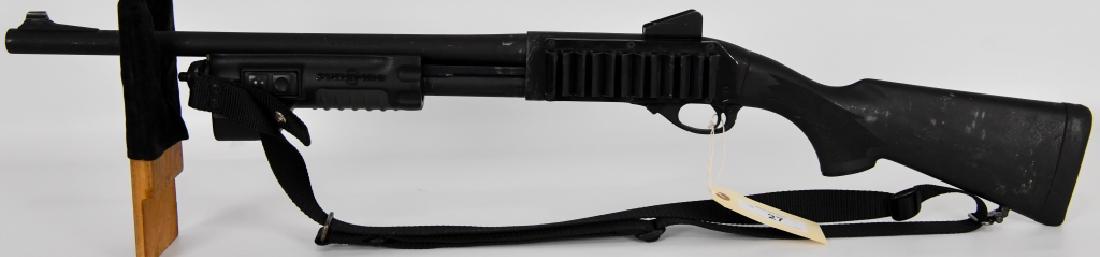 Remington 870 police 12 Ga Pump Acrtion Shotgun: Up for your bidding pleasure is a Remington 870 Police 12 gauge Pump Action shotgun chambered for 2 3/4" or 3" shells, comes with a barrel that measures approx 18.5" in length, has a Surefire Forend, 