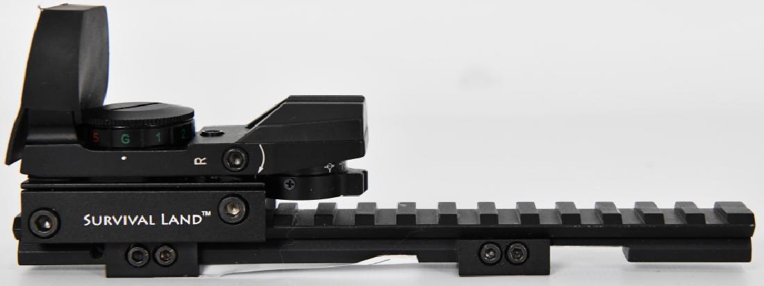 Survival Land Red Dot Scope w / 7" Rail: Here is a real nice SURVIVAL LAND Red Dot Scope with 7" rail in super nice condition, comes with lens cover Survival Land Advanced Targeting Reflex Sight with 4 Selectable Illuminated Red or Green Tar