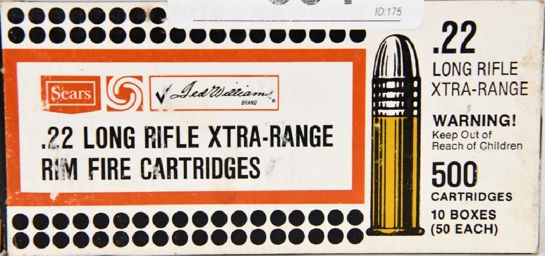 500 RDS OF SEARS .22 LR EXTRA RANGE BRICK: RIM FIRE 40 GR FULL BRICK