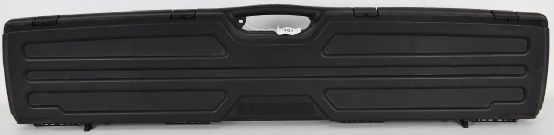 Gun Guard by PLANO Hard Case Rifle / Shotgun: approx size is 48" in length and approx 9.5" in width, black, heavy duty and rugged, comes with egg crate padding, four heavy duty latches and drilled holes for your added lock (not included)