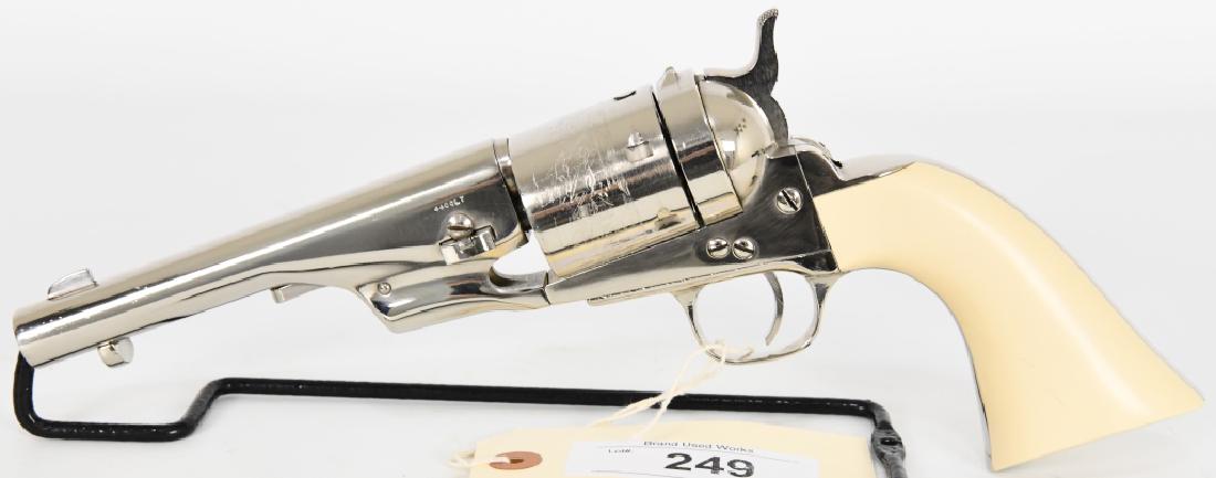 Colt 1860 Army Richards-Mason Army conversion: Here is a very nice, solid Replica by ASM of a Colt 1860 Army pattern Richards-Mason Army conversion Chambered in 44 Colt. This Revolver appears in like new condition ans is a very beautiful piece. Ma