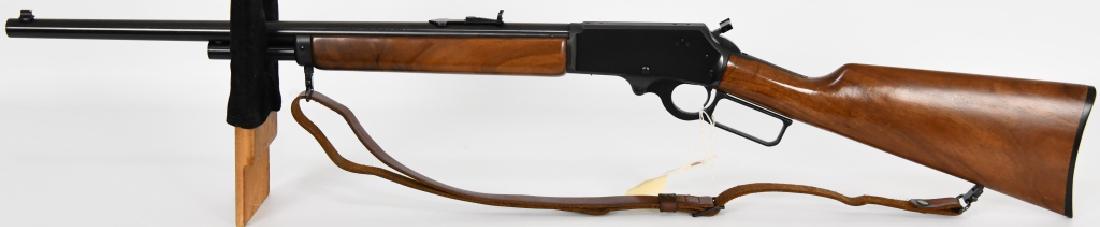 Marlin Model 1895 Lever Action .45-70 GOVT: Here's the big boy, This Marlin Model 1895 Lever action rifle is Chambered in 45-70 Govt and is in Pristine Condition! JM Marked Barrel, It is equiped with swivel slings and a nice leather sling, side