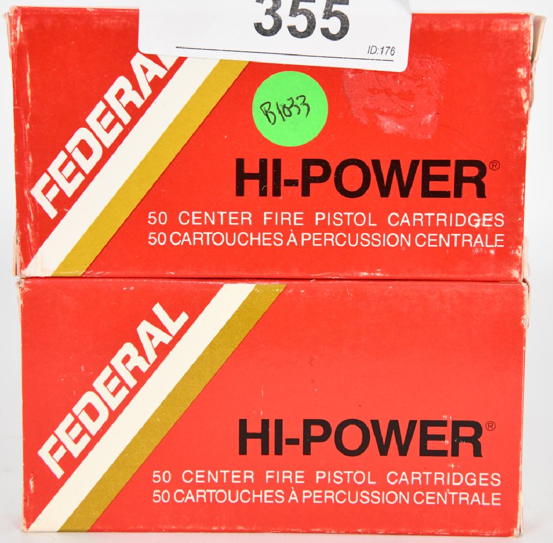 100 RDS OF FEDERAL .357 MAGNUM HI-POWER: HIGH VELOCITY 158 GR JACKETED SOFT POINT