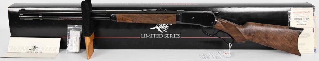 NEW Winchester Model 1886 Deluxe Takedown .45-90: Brand new Unfired, Uncocked, Limited Edition Winchester Model 1886 Deluxe Takedown Half Octagon 26" .45-90. What a beautiful and rare to find firearm! High-grade takedown lever-action rifle, chambered