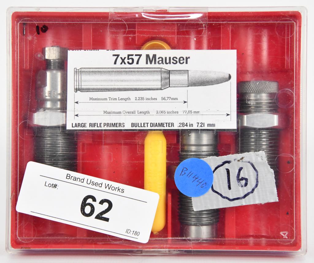 Lee Reloading Die Set For 7x57 Mauser: Lee Reloading Die Set For 7x57 Mauser , Includes 3 Die & Measuring Spoon and storage container