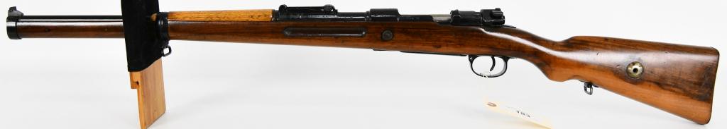 Mauser GEW 98 Spandau 1917 8MM: Here we have a Mauser GEW 98 Spandau 1917 Chambered in 8MM Mauser This Mauser Gew 98 8mm Rifle had been modified. The stock and 23” barrel have been shortened. It has a carbine style front sight ban