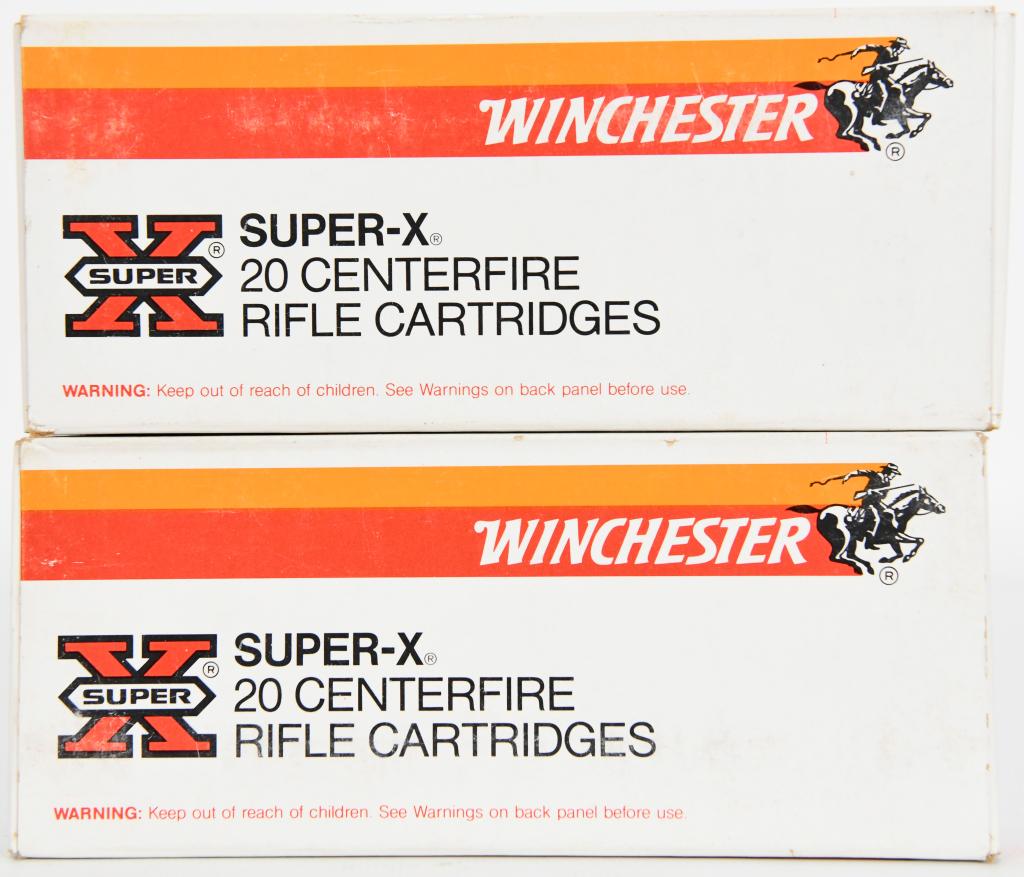 40 Rounds Winchester Super-X .38-55 Winchester: Winchester Super-X .38-55 Winchester Ammunition 2 Boxes Of 20 Rounds 255 Grain Power Point Soft Point Flat Nose 1320fps Soft point bullets are designed for rapid, controlled expansion and maximum impa