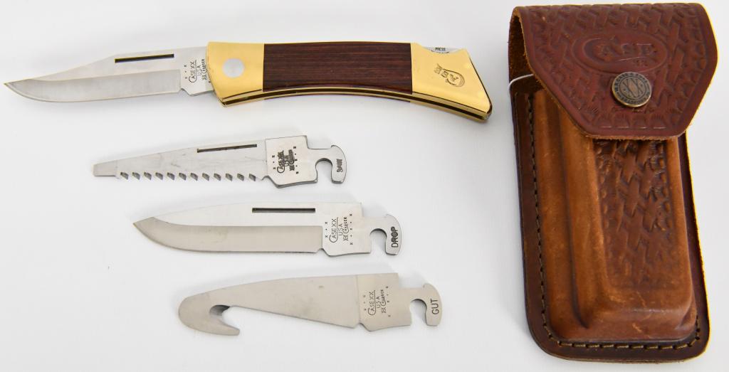 CASE XX™ Polished Rosewood XX-Changer Stainless kn: CASE XX™ Polished Rosewood XX-Changer Stainless Utility Knife Handcrafted In U.S.A. SKU CA174 HUNTER XXCHANGER ROSE DSU Handcrafted in the U.S.A., this classic American Case XX-Changer Lockback is a