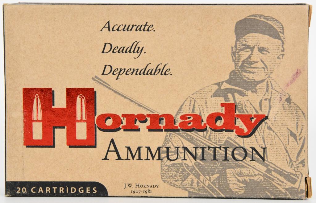 12 Rounds Hornady Match Ammunition 30-06 Sprg: 12 Rounds Hornady Match Ammunition 30-06 Springfield 168 Grain Hornady A-Max Boat Tail Designed specifically for use in the M1 Garand, this ammunition is custom-grade from the factory, loaded to strin