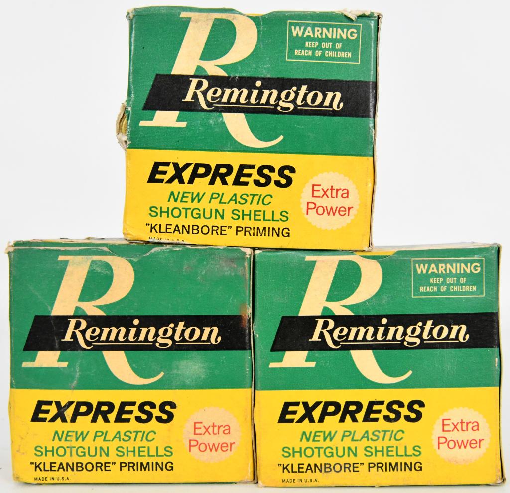 75 Rounds Of Remington 12 GA Shotshells: Remington Express Kleanbore Priming Extra Power 2 3/4" Rifled Slugs Du-Pont