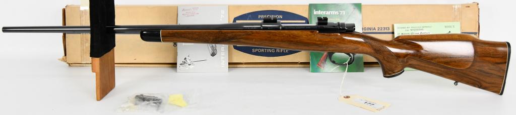 Interarms Mark X Bolt Rifle .30-06 With Box: Up Next is an Excellent Vintage Interarms Mark X Mauser Bolt Action Rifle Chambered in .30-06 and comes in the Original Factory box with Paperwork, and Catalog. This rifle has an upgraded Timney Trigg