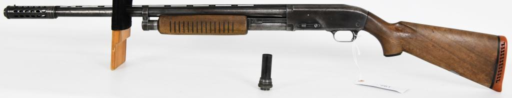 J.C. Higgins Model 20 Pump Shotgun 12 Gauge: Here we have a Vintage J.C. Higgins Model 20 Pump Shotgun Chambered in 12 Gauge, 2 3/4" Chamber, Overall Barrel Length is 27" Including the Power Pack Choke that Comes with 2 Chokes, Long Range & Shor