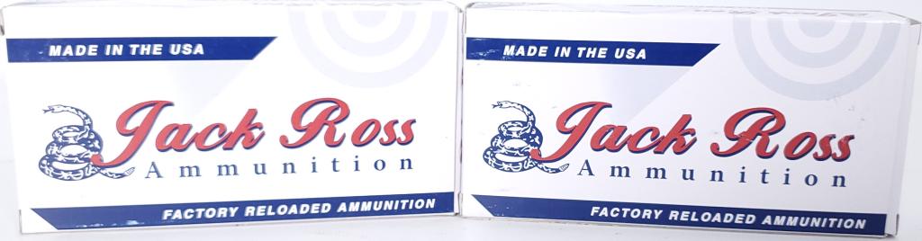 100 Rounds Of Jack Ross Reloaded .40 S&W Ammo: 100 Rounds Of Jack Ross Reloaded .40 S&W Ammo 180 Gr TMJ