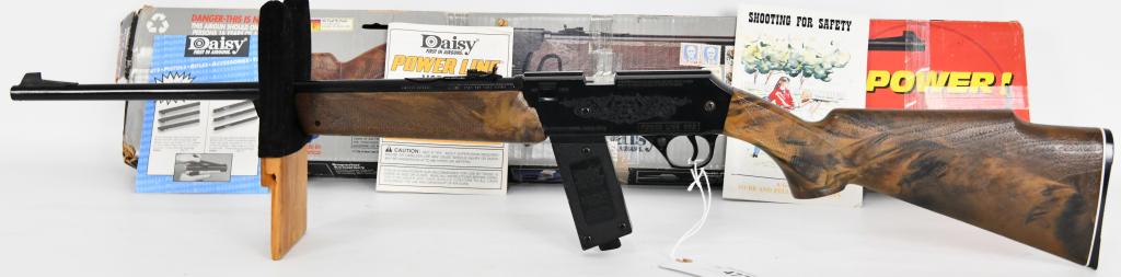 Daisy Powerline 990 Dual Power BB Gun: Alright Folks, Here is a mean one, This is The Daisy Powerline 990 Dual Power BB Gun it is combination CO2 and muti-pump pneumatic air rifle with a 100 shot gravity fed magazine. These can shoot .177 