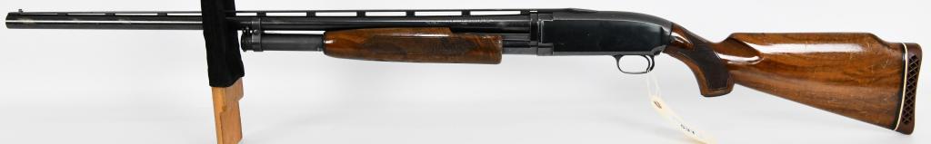 Winchester Model 12 Deluxe 12 Gauge Pump Shotgun: Here we have a Winchester Model 12 Deluxe Pump Shotgun Chambered in 12 Gauge, 2 3/4" Chamber, Full Choke, 30" Vent Rib Barrel, Front Bead Sight, Serial #Y2023161, Jeweled Bolt, Gun Shows some bluing l