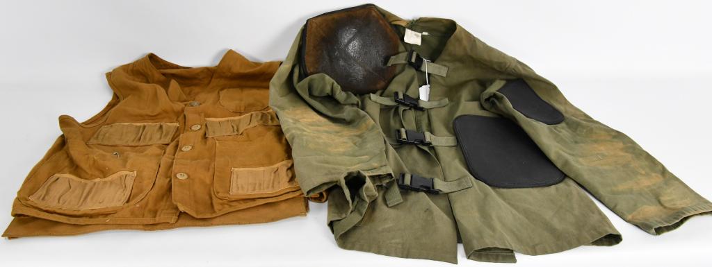 G.P. Maes USMC Shooting Jacket & Saf-T-Bak: Here we have a Pre Owned G.P. Maes USMC Shooting Jacket Size M, And a Saf-T-Bak Hunting Vest.