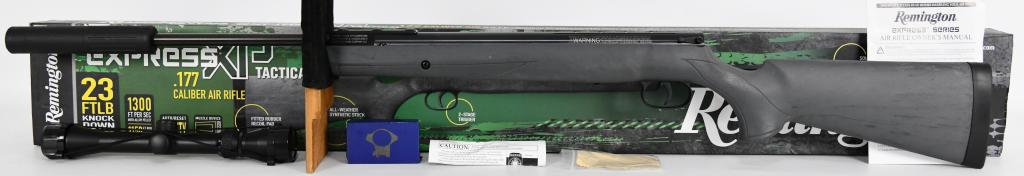 Brand New Remington Express XP Tactical .177 Break: Up Next is a Brand New in The Factory Box Remington Express XP TactiCal Airgun .177 Caliber Spring Rifle. If you have been looking for a competition or hunting quality air rifle the Remington Express