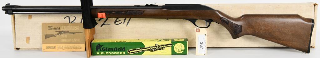 Brand New Marlin Glenfield Model 60 .22 LR Rifle: Up Next We Have a Brand New Old Stock Marlin Glenfield Model 60 Semi Auto Rifle Chambered in .22 LR. It Comes With a Glenfield Model 200 C Riflescope in The Box and Owners Manual. This is a Vintage Un