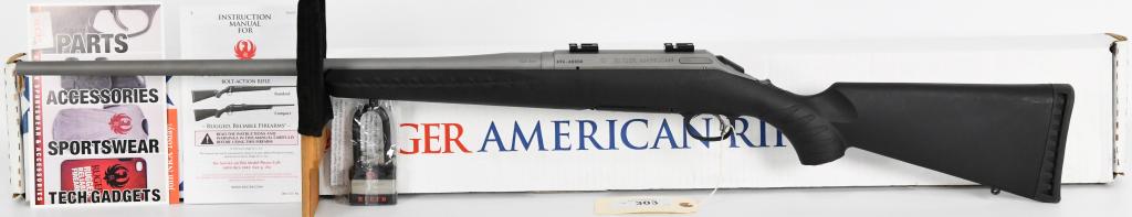 Brand New Ruger American All-Weather Bolt .223: Up Next is a Brand New Ruger American Rifle All Weather Bolt Action Rifle Chambered in .223 Remington, 22" Barrel, Matte Stainless Finish, Black Composite Stock, 5 Round magazine. Power Bedding Integr