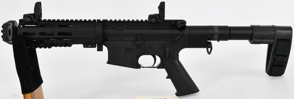 Anderson AR-15 Pistol W/ Quick Release Barrel: Up Next We Have a Custom Built Anderson AM-15 Multi Cal Pistol Chambered in 5.56 With a Quick Detach Dolos Barrel, and a SB Tactical SBPDW Pistol Stabilizing Brace. Oversized Charging Handle, And Magp