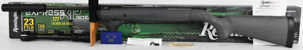 Brand New Remington Express XP Tactical .177 Break: Up Next is a Brand New in The Factory Box Remington Express XP TactiCal Airgun .177 Caliber Spring Rifle. If you have been looking for a competition or hunting quality air rifle the Remington Express 