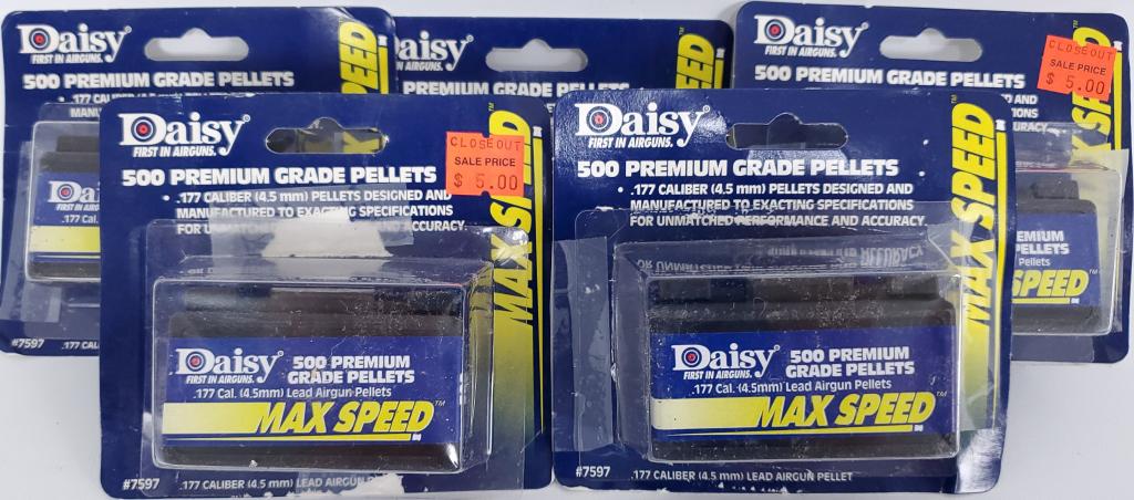2500 Premium Daisy Grade .177 Cal Pellets NIP: 2500 Premium Daisy Grade .177 Cal Pellets NIP Max Speed 4.5mm Lead Airgun Pellets