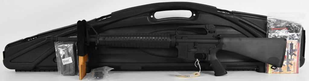 NEW Bushmaster XM15-E2S Semi Auto AR-15 5.56: Up Next we have a Brand New Bushmaster XM15-E2S Semi Auto AR-15 Rifle Chambered in 5.56 NATO, Brand New, 20" heavy-barrel target rifle with A2-style stock and carry handle upper. Comes with one Magazi