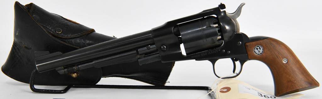 Ruger Old Army . 45 Caliber Black Powder Revolver: The Ruger Old Army is a black-powder percussion revolver introduced in 1972 by the Sturm, Ruger company and manufactured through 2008. Models were made with a 7.5" and a 5.5 " inch barrel, this one is