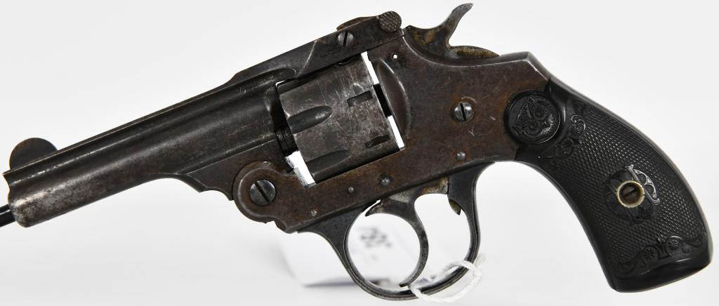 Iver Johnson Arms & Cycle Works Top Break Revolver: Up Next is a Iver Johnson Arms & Cycle Works Top Break Revolver Chambered in .22 LR, Seven Shot Revolver. Typically see these in .32, Interesting to see in .22 LR Caliber. 3" Barrel, Revolver is in Pe