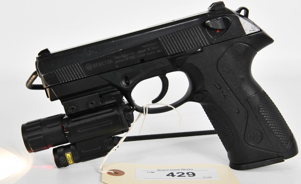 Beretta PX4 Storm Semi Auto Pistol .40 S&W: Up Next is a Beretta PX4 Storm Semi Auto Pistol Chambered in .40 S&W, and Equipped with a Flashlight/Laser Attachment. Comes With One Magazine. Overall In Good Pre-owned Condition.