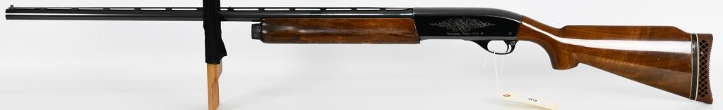 Remington Model 1100 Semi Auto 12 Ga Shotgun: Up next is a Remington Model 1100 Semi Automatic Shotgun Chambered in 12 Gauge, accepts 2 3/4" Shells, 30 1/4" Vent rib barrel, Full Choke, Front bead sight, in overall good pre-owned condition. Seria