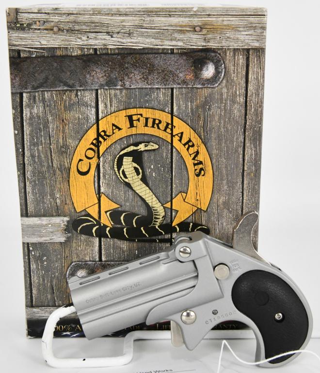 Cobra Derringer Big Bore .38 Special Over/Under: Up Next We Have a Like New Cobra Derringer Big Bore .38 Special Over/Under in Satin Finish. It Comes in the Factory Box in Like New Condition. More From The Internet Below: COBRA BIG BORE DERRINGERS D