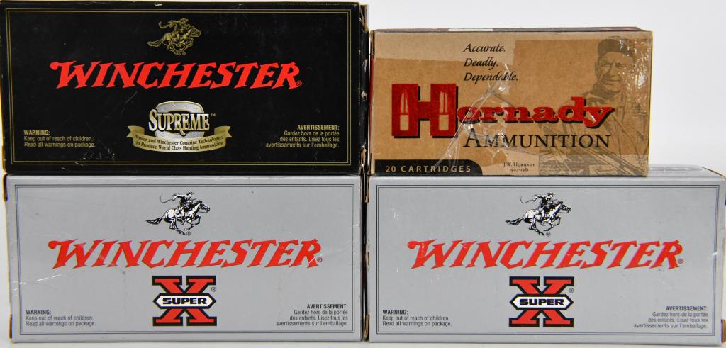 80 Rounds Of .222 Remington Ammunition: 80 Rounds Of .222 Remington Ammunition , 40 Rounds Are Winchester 50 Gr Pointed Soft Point, 20 Rounds Are Winchester Supreme 40 GR Ballistic Silvertip , & 20 Rounds Are Hornady Varmint Express