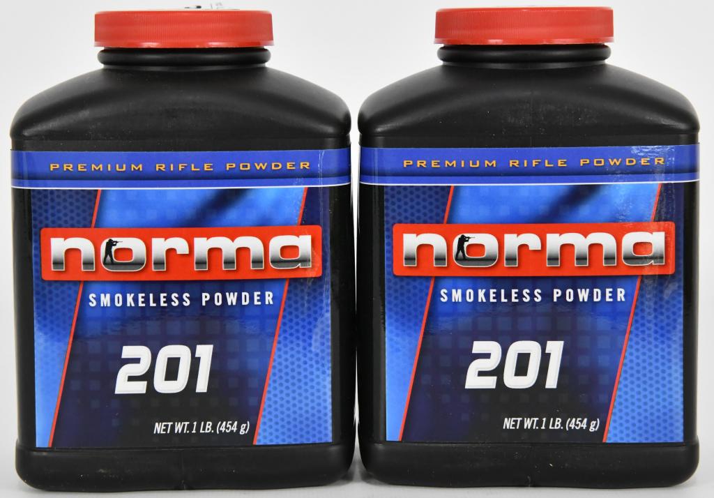Lot of 2 Bottles - New - Norma 201 Smokeless Powdr: Lot of 2 Bottles - New - Norma 201 Smokeless Powdr lot of 2 new bottles - Norma 201 Smokeless Gun Powder Norma smokeless powders offer extreme lot to lot consistency that results in safer loading data