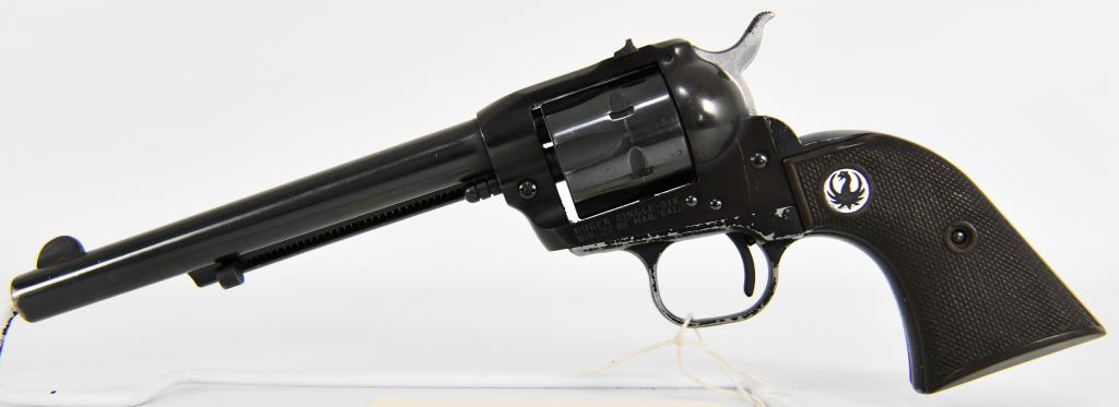 Ruger Old Model Single Six Revolver .22 RF Magnum: Here we have a Ruger Old Model Single Six Revolver Chambered for .22 RF Magnum With a 6 1/2" Barrel, Original Grips, Serial # 302964 Dates to The First Year, 1959. Overall in Good Pre-owned Condition.