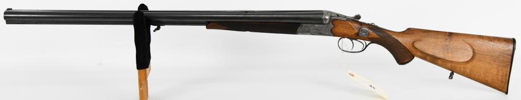 German Drilling Over Under Combo Sporting Rifle: Up Next We Have a Beautiful and Rare Early European Over Under Combo Sporting Rifle in a Unique Configuration, by Bruno Haeussner of Magdeburg, Germany. This Piece is Beautifully Engraved with Wonderf