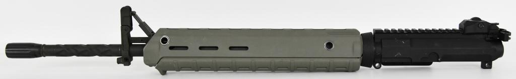 Complete AR-15 20" Upper Has Osprey Gas Piston: AR-15 20" Upper Has Osprey Gas Piston Arms Sight , Linear Corps Hahn Rear Sight Has 20" Barrel Has Green Color Shroud Chambers In 5.56mm Contour Barrel , & Flash Hider Full Complete Upper With BCG