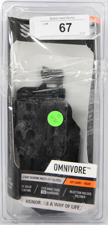 NEW BLACKHAWK Omnivore Level 2 Multifit Belt: NEW BLACKHAWK Omnivore Level 2 Multifit Belt Holster Autos With Rail Right Hand Polymer Black ant one holster that can fit all your weapons. Get the BLAKHAWK! Omnivore. The Omnivore fits over 150 hand