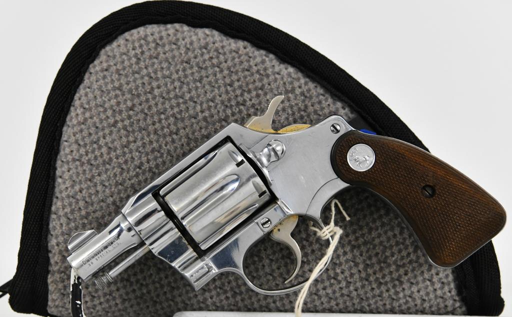 Colt Detective Special .38 Special Nickel Finish: Up Next We Have a Colt Detective Special Chambered in .38 Special With a Nickel Finish, 2" Barrel, Serial #692299 Dates This One to 1956. This Revolver Comes in a Zippered Padded ACE Softcase.