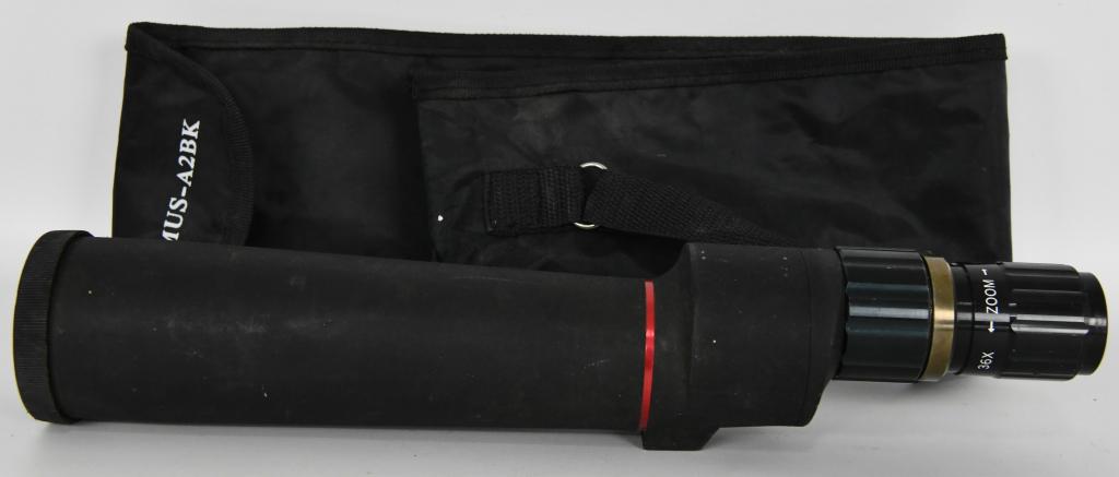 Simmons Model 1205 12x36 Spotting Scope: Simmons Model 1205 12x36 Spotting Scope Also Comes With Carry Case & Lens Cap Overall Length Measures 14" Long