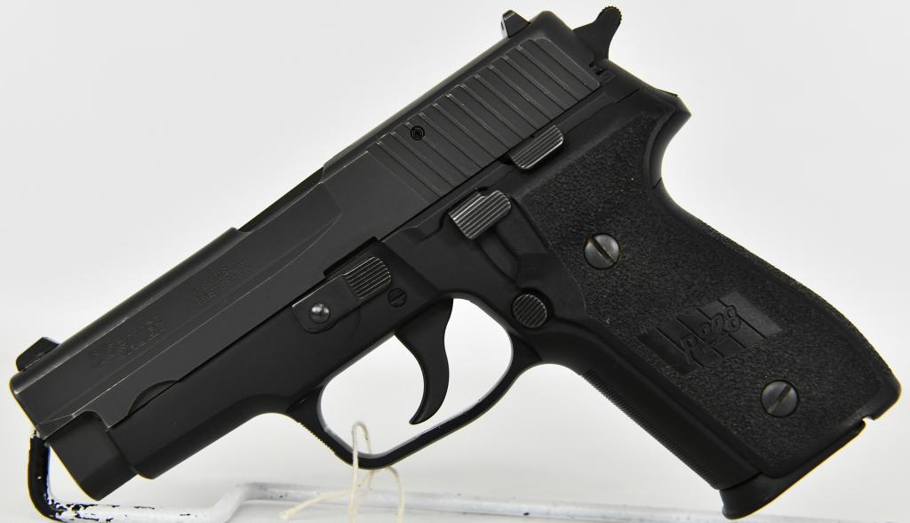 Sig Sauer P228 (M11) Semi Auto Pistol 9MM: Up Next is a Nice German Sig Sauer P228 (M11) Semi Auto Pistol Chambered in 9MM. It Comes With One Factory 13 Round Magazine. Overall This Pistol is in Excellent Pre-owned Condition. The SIG P228 is s
