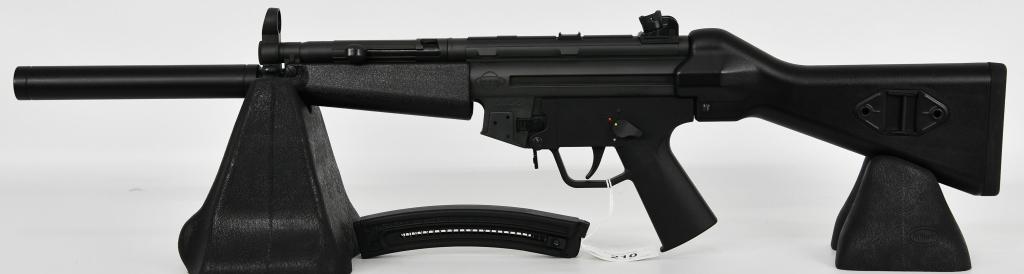 ATI Model GSG-5 Semi Auto Rifle .22 LR: Up Next We Have a HK MP5 Clone Made by German Sport Guns Imported by ATI. This GSG-5 Comes with a 22 Round Magazine and a Faux Supressor. More From The Internet Below: American Tactical Imports 22 Rou
