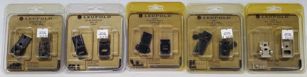 LEUPOLD Lot of Misc Mounts see below: new in the package! Leupold Dual Dovetail Weatherby Mark V #51706 Matte Black with Torx system This is a Classic Leupold Mount Leupold Dual Dovetail for REM 700 #50041 Classic Leupold Mount, BSA Monar