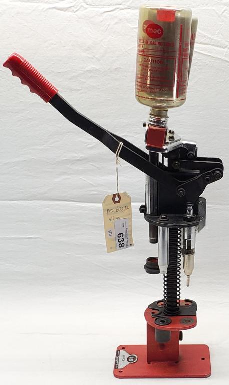 Mec 600 JR 12 Ga Reloading Press Comes With 2: Gun Powder Tanks In Overall Great Condition