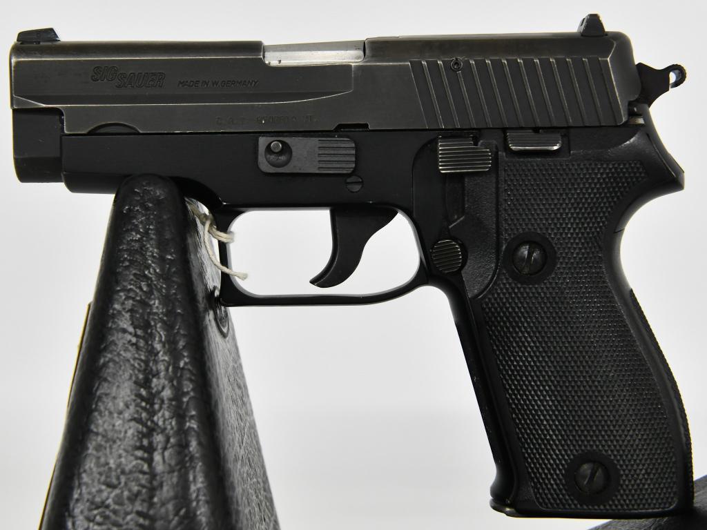 Sig Sauer P6 West German Police Pistol 9MM: Up Next we have a Nice Sig Sauer P6 West German Police Pistol Chambered in 9MM, Comes with 1 Factory Magazine Marked P6. Date Code 08/80 Slide Marked NW. Overall in Great Pre-owned Condition. The SIG 