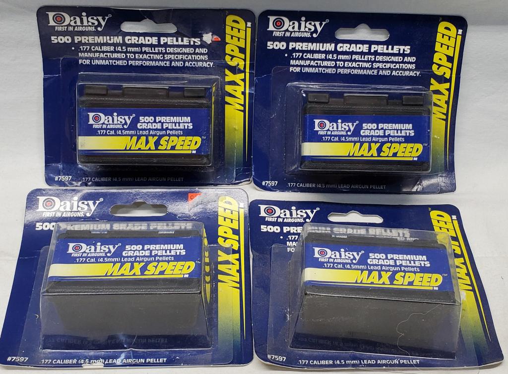 2000 Premium Grade .177 Cal Daisy Pellets New In: Package .177 Caliber 4.5mm Pellets Lead Air Gun Pellets 4 Boxes Of 500 Count