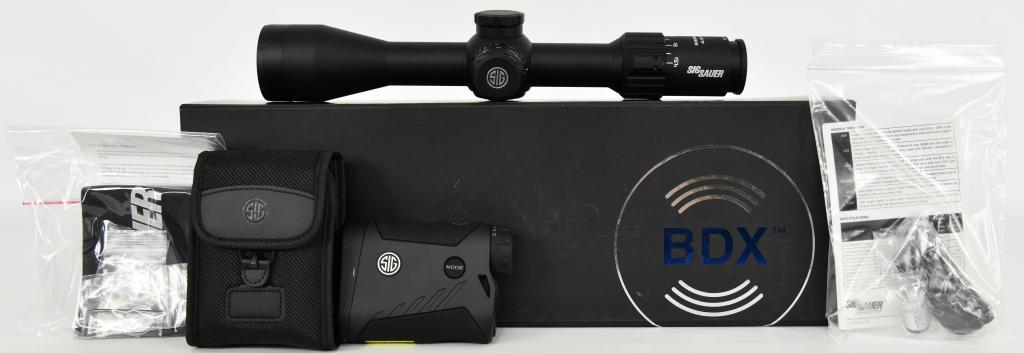 Sig Sauer SIERRA3BDX Ballistic Data Xchange Rifle: Scope 30mm Tube 4.5-14x 44mm Side Focus BDX-R1 Digital Ballistic Reticle with KILO1800BDX Laser Range Finder Disguised within the form factor of a traditional riflescope lies the power of the Sig Saue